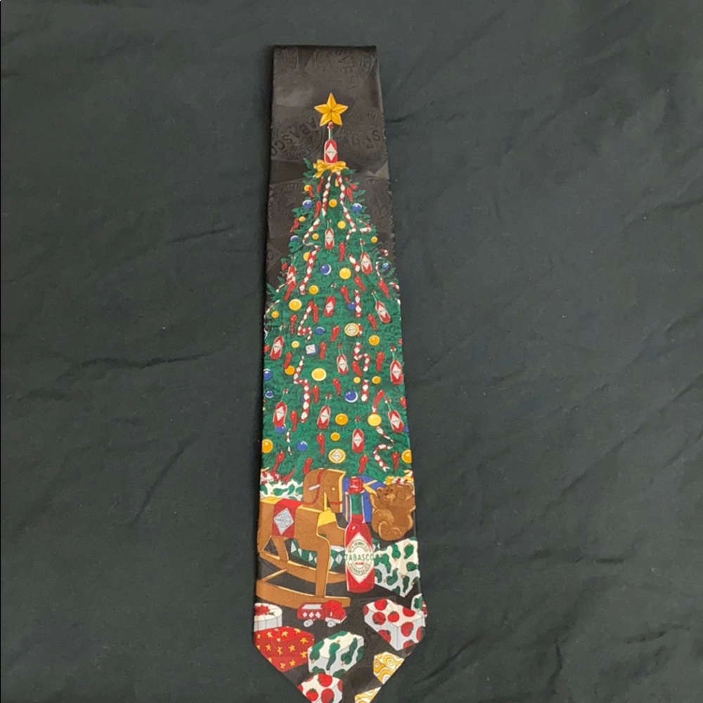 100% Silk Vintage Tabasco Men’s Christmas Tie